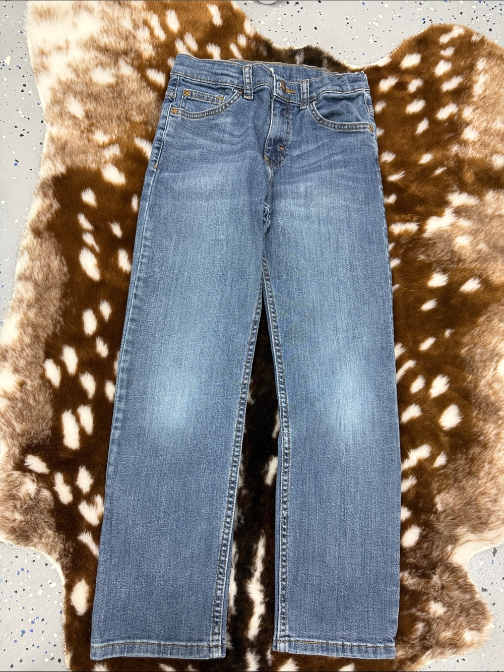Wrangler Blue Kids Straight-Leg Jeans